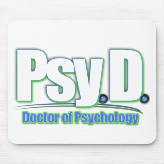 OF PSYCHOLOGY PsyD LOGO2の博士 マウスパッド (正面)