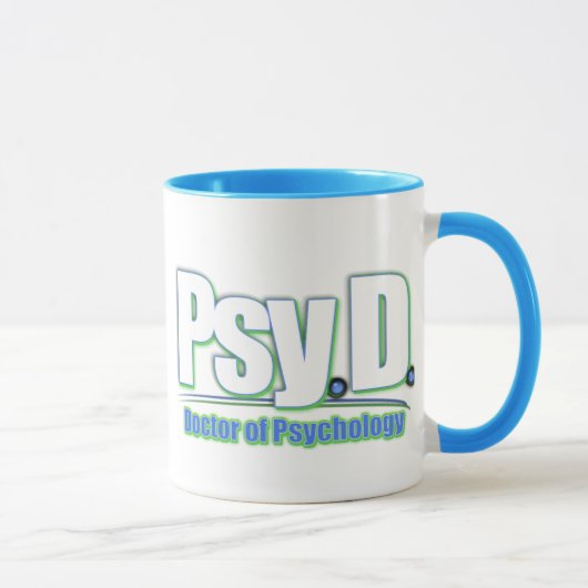 OF PSYCHOLOGY PsyD LOGO2の博士 マグカップ (右)