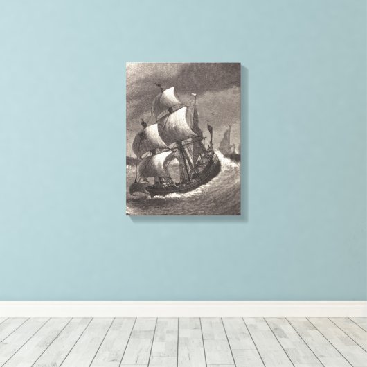 Of Pyrate Galleys Warping Down, Ingelow キャンバスプリント (インサイチュ (ウッドフロア))