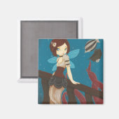 Of Sky - Steampunk妖精の飛行船 マグネット (正面/裏面)