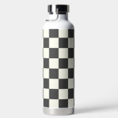 Off Black and Off White Checkerboard ウォーターボトル (右面)