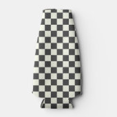 Off Black and Off White Checkerboard ボトルクーラー (正面)