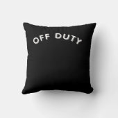 Off Duty Gym Cat Throw Pillow クッション (裏面)