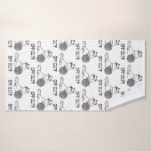 Off Duty Lazy Cat - Cute and Funny Bored Cat Two-T バスタオル (バスタオル)