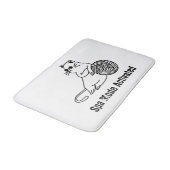 Off Duty Lazy Cat. Funny Spa Mode Activated バスマット (アングル)