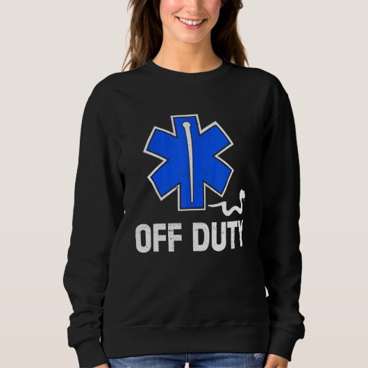 Off Duty Paramedic Medic Emergency First Responder スウェットシャツ (正面)