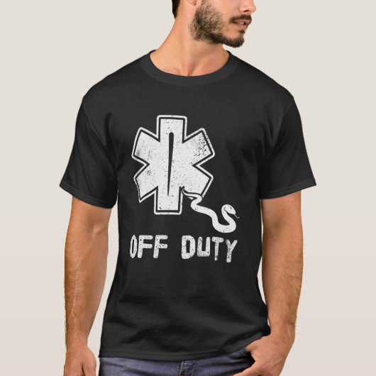 Off Duty Retro EMT Paramedic Medic Emergency First Tシャツ (正面)