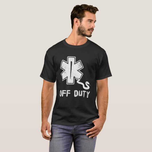 Off Duty Retro EMT Paramedic Medic Emergency First Tシャツ (正面フル)