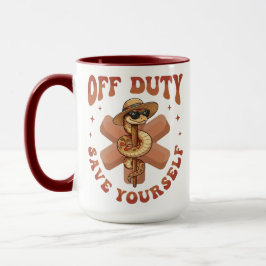Off Duty Save Yourself Funny Nurse Medical マグカップ