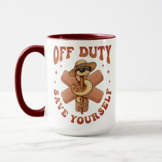 Off Duty Save Yourself Funny Nurse Medical マグカップ