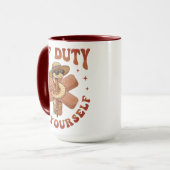 Off Duty Save Yourself Funny Nurse Medical マグカップ (正面左)