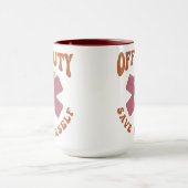 Off Duty Save Yourself Funny Nurse Medical Symbol マグカップ (中央)
