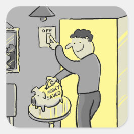 OFF LIGHTS 救 Energy  Squareステッカー スクエアシール