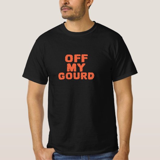 Off My Gourd – Distressed Text Halloween T-Shirt Tシャツ (正面)