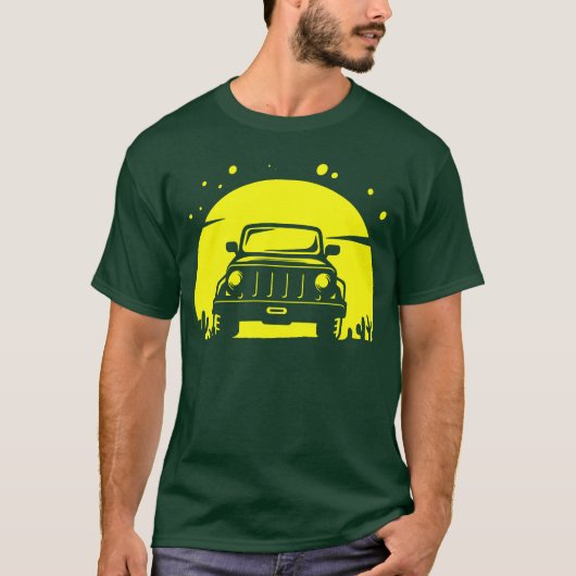 Off Road Adventure Sport Retro girl Tシャツ (正面)