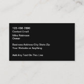 Off Road Adventures Truck Business Cards 名刺 (裏面)