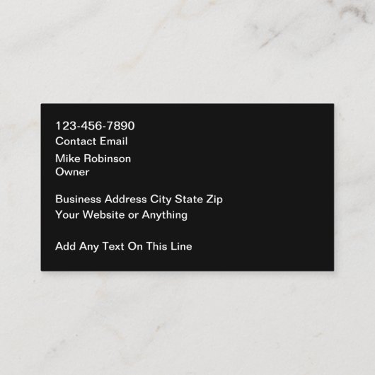 Off Road Adventures Truck Business Cards 名刺 (裏面)