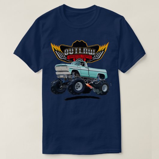 Off Road Outlaw Dirt Monster Truck Tシャツ (デザイン正面)