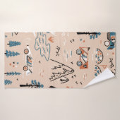 Off-road Racing. Mountain Forest Rally. Toy Car Ra バスタオル (バスタオル)