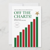 Off the charts Happy New Year Green red Finance シーズンカード (正面)
