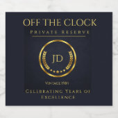 Off the Clock Retirement Private Reserve Label リキュールボトルラベル (シングルラベル)