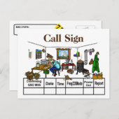 Off the Grid Ham Radio Shack QSL Cards ポストカード (正面/裏面)