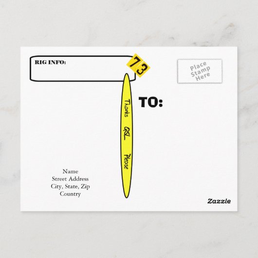 Off the Grid Ham Radio Shack QSL Cards ポストカード (裏面)