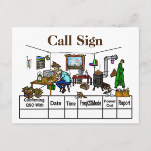 Off the Grid Ham Radio Shack QSL Cards ポストカード