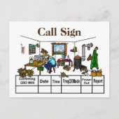 Off the Grid Ham Radio Shack QSL Cards ポストカード (正面)