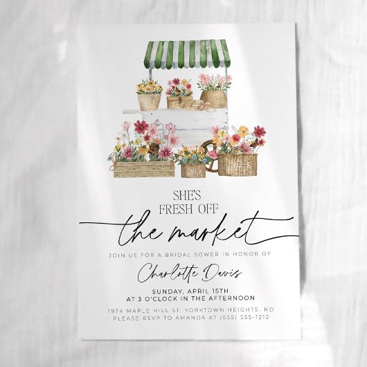 Off the Market Bridal Shower Invitation farmer 招待状