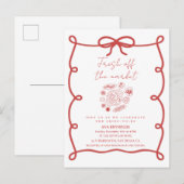 Off The Market Bridal Shower Invitation Template インビテーションポストカード (正面/裏面)