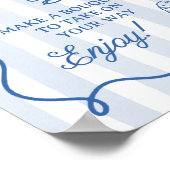 Off The Market Hand Drawn Bridal Shower Flower Bar ポスター (角)