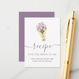 Off The Market Tulips Bridal Shower Recipe Card エンクロージャーカード