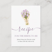 Off The Market Tulips Bridal Shower Recipe Card エンクロージャーカード (正面)