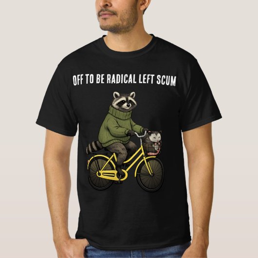 Off To Be Radical Left Scum , Raccoon Opossum Tシャツ (正面)