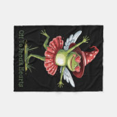 Off To Break Hearts Funny Frog Valentines Women Gi フリースブランケット (正面(横))