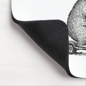 Off To Cause A Kerfuffle Capybara Scooter Chaos Fu マウスパッド (コーナー)