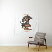 Off to Cause A Kerfuffle Dachshund タペストリー (インサイチュ)