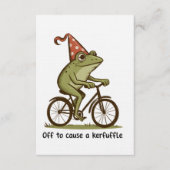 Off to Cause a Kerfuffle Frog Sarcastic Funny  招待状 (正面)