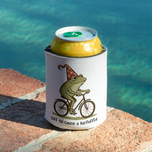 Off to Cause a Kerfuffle Frog Sarcastic Funny  缶クーラー (インサイチュ プール)