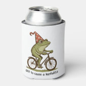 Off to Cause a Kerfuffle Frog Sarcastic Funny  缶クーラー (缶正面)