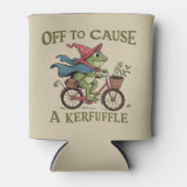 Off to Cause a Kerfuffle Frog Sarcastic Funny Meme 缶クーラー (正面)