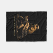 Off to cause a kerfuffle funny capybara hilarious フリースブランケット (正面(横))