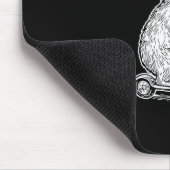 Off To Cause A Kerfuffle Funny Capybara Scooter Ch マウスパッド (コーナー)