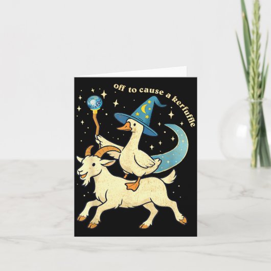 Off To Cause A Kerfuffle Funny Chaotic Weird Anima カード (正面)