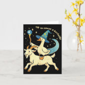 Off To Cause A Kerfuffle Funny Chaotic Weird Anima カード (黄色い花)