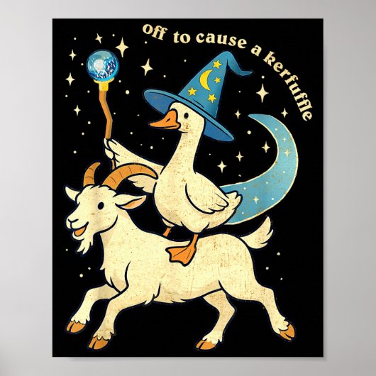 Off To Cause A Kerfuffle Funny Chaotic Weird Anima ポスター (正面)