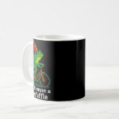 Off To Cause A Kerfuffle Funny Frog Wizard Bicycle コーヒーマグカップ (正面左)