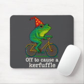 Off To Cause A Kerfuffle Funny Frog Wizard Bicycle マウスパッド (マウス)