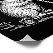 Off To Cause A Kerfuffle Funny Groundhog Scooter _ ポスター (角)